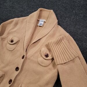 Vintage Y2K 90s Old Navy Cardigan Sweater S Oatmeal Beige‎ Classic Button Grunge